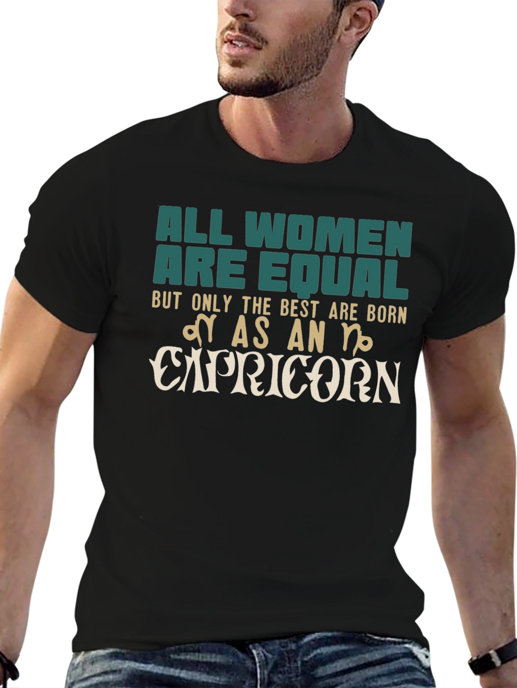 Capricorn Zodiac Womens Graphic T-Shirt