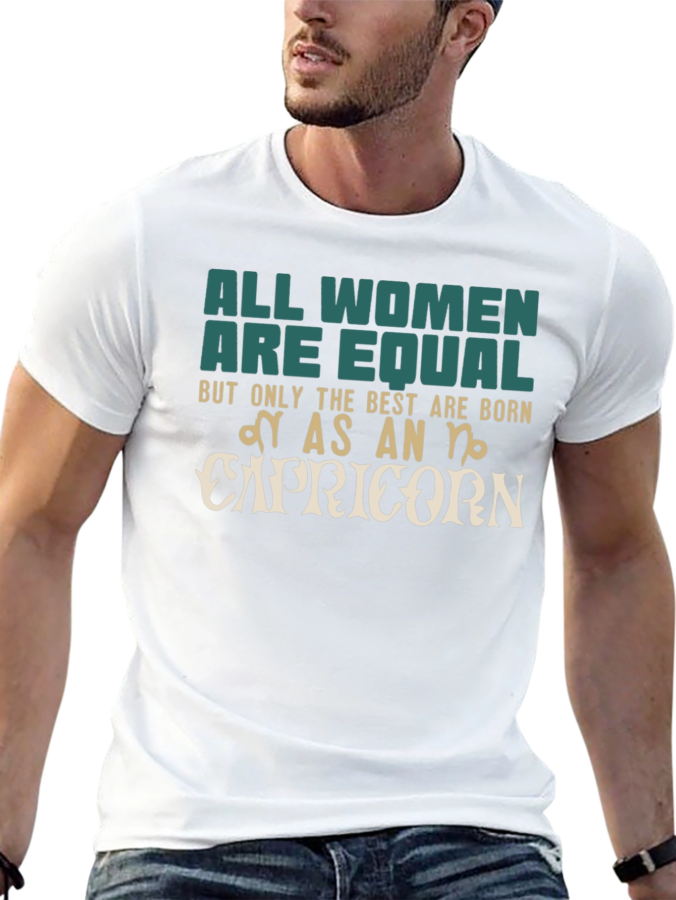 Capricorn Zodiac Womens Graphic T-Shirt