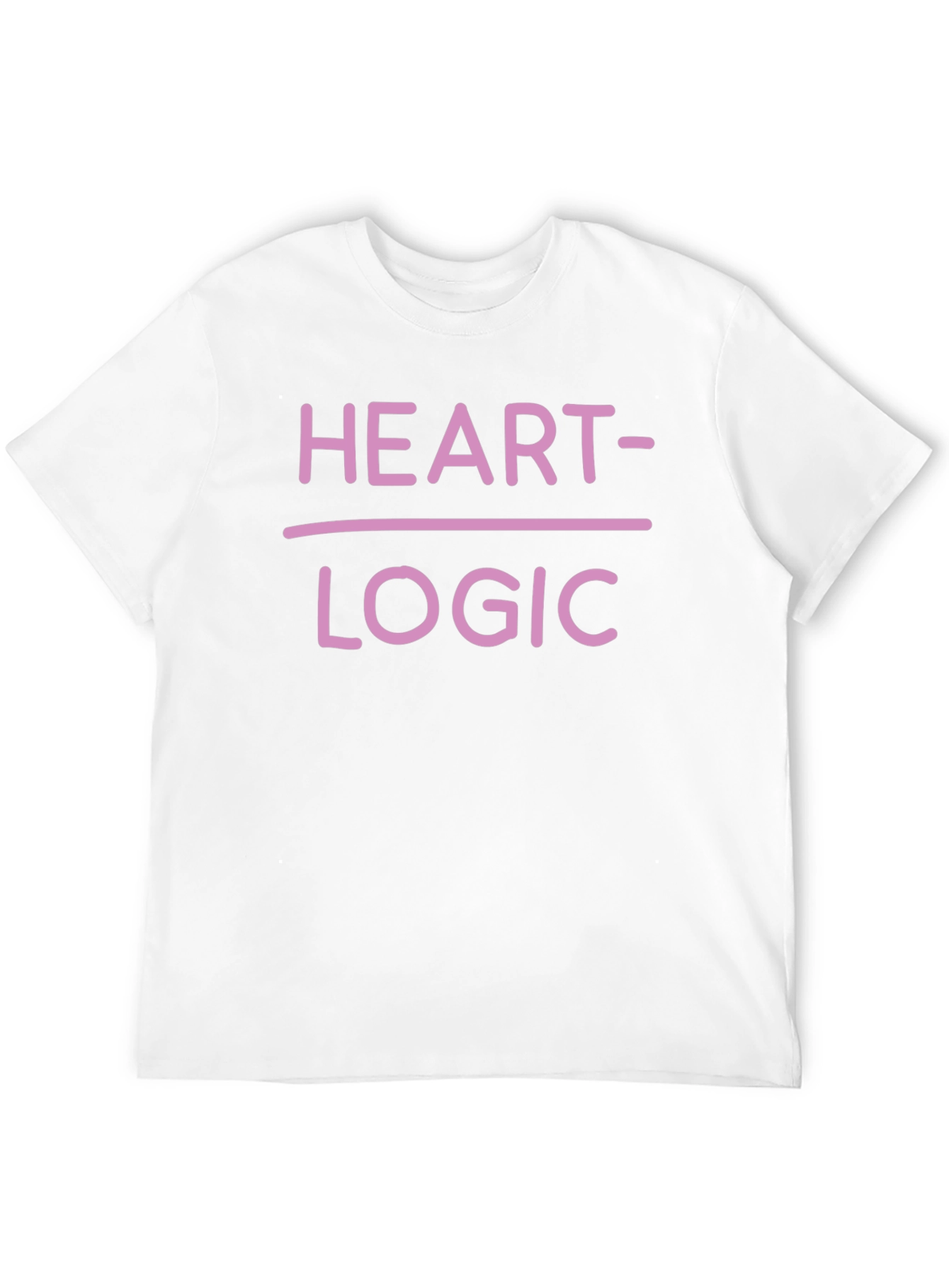 Heart Over Logic Graphic Tee - Funny Novelty Shirt