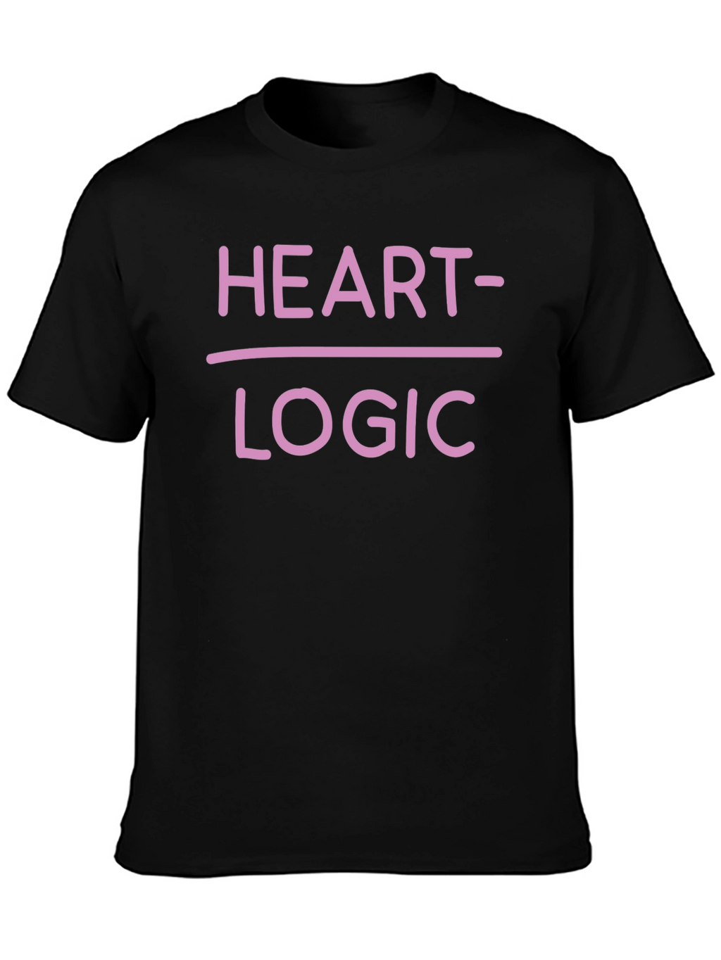 Heart Over Logic Graphic Tee - Funny Novelty Shirt