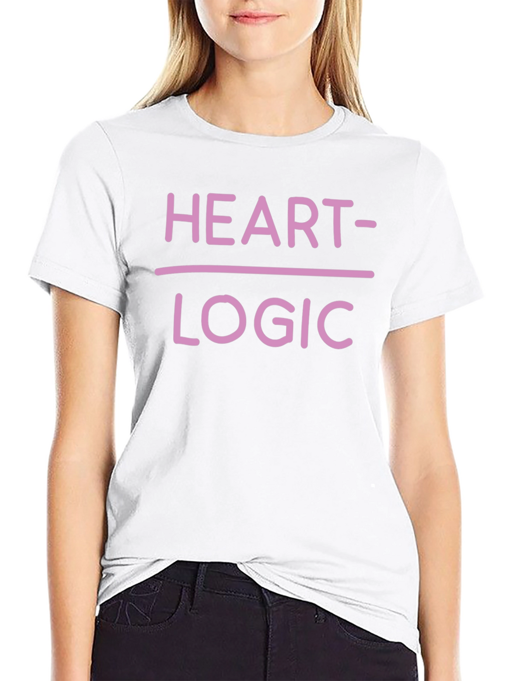 Heart Over Logic Graphic Tee - Funny Novelty Shirt