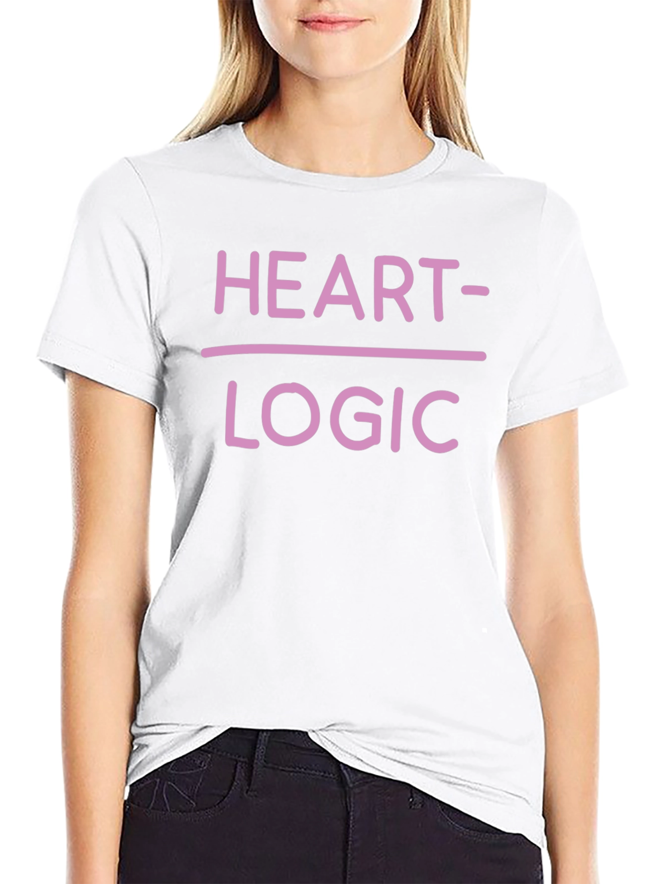 Heart Over Logic Graphic Tee - Funny Novelty Shirt