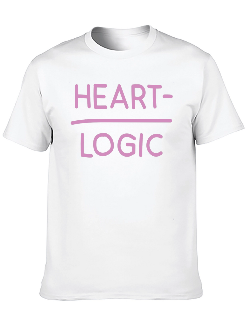 Heart Over Logic Graphic Tee - Funny Novelty Shirt