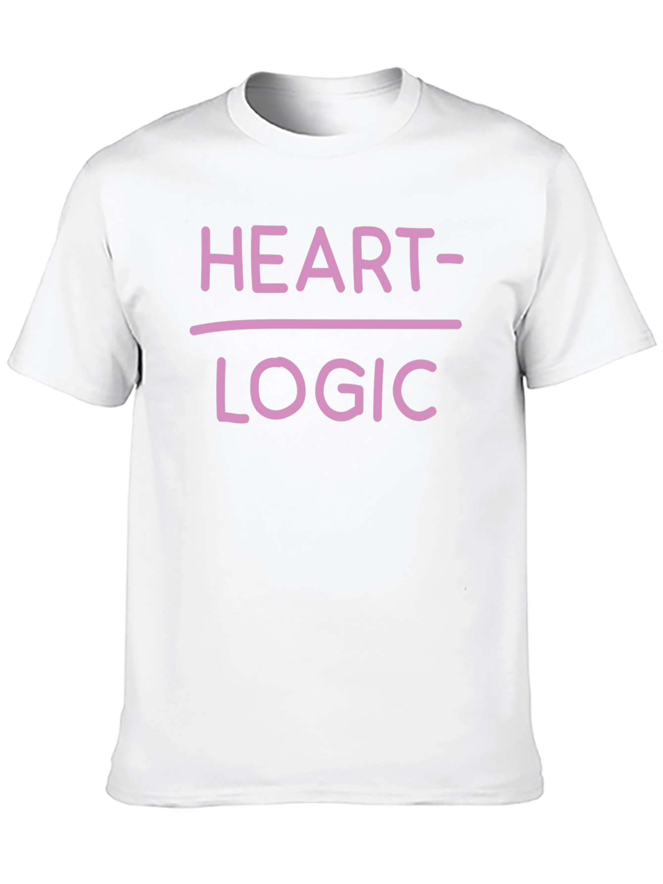 Heart Over Logic Graphic Tee - Funny Novelty Shirt