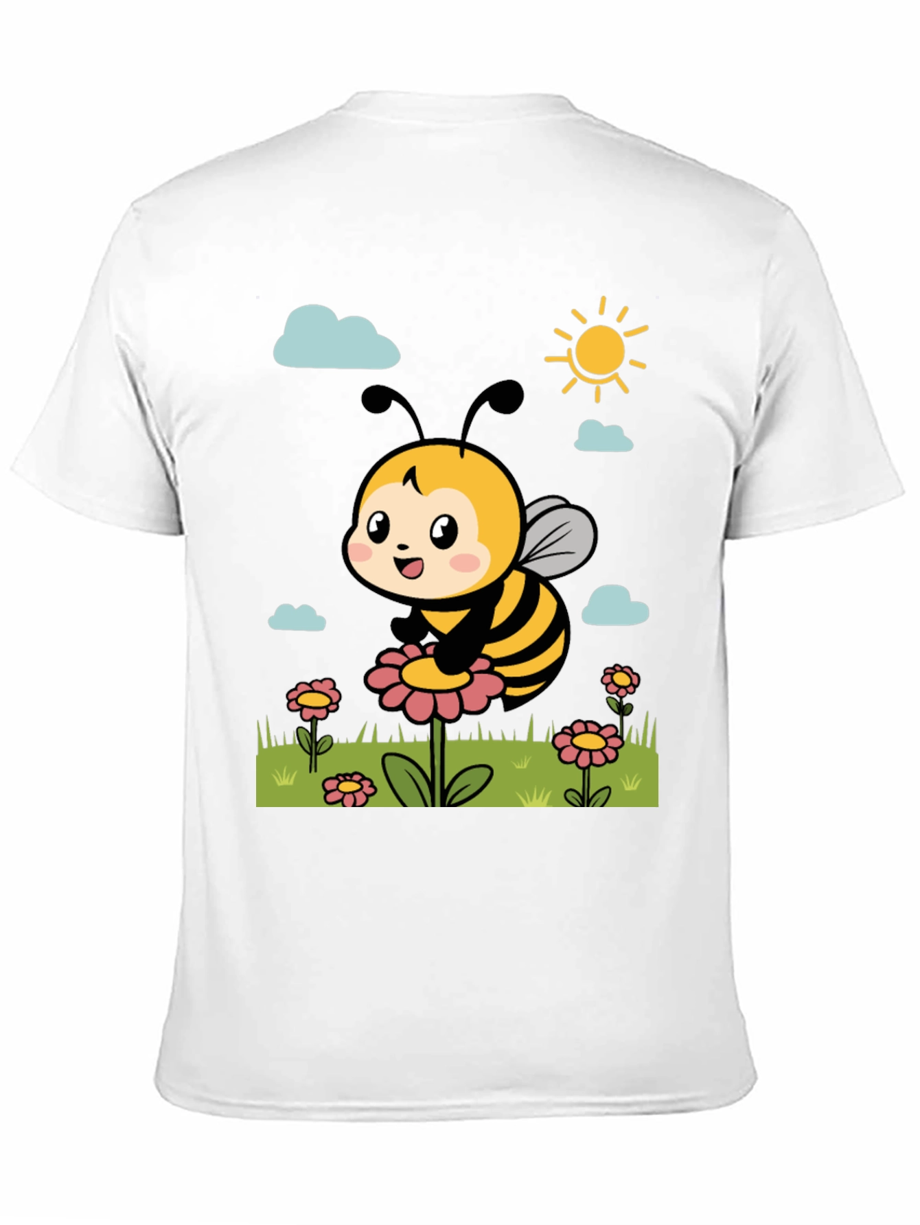 Cute Bee Graphic Tee - Black T-Shirt