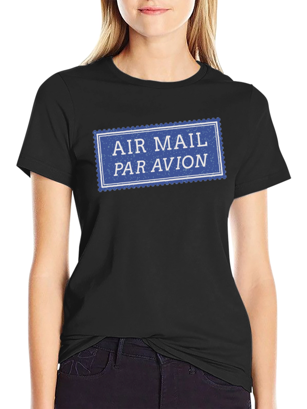 Air Mail Par Avion Stamp T-Shirt - Classic Style