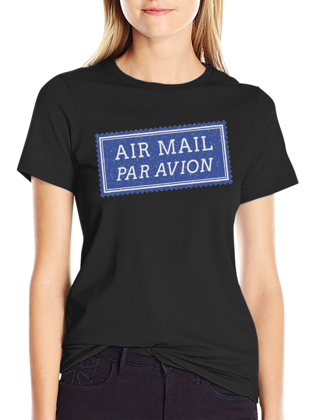 Air Mail Par Avion Stamp T-Shirt - Classic Style