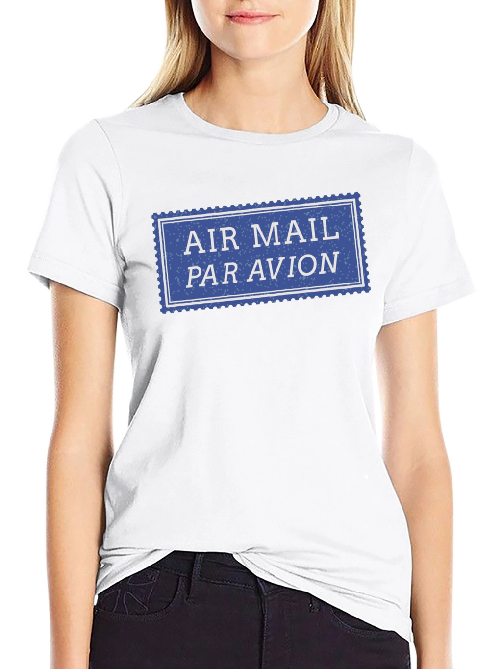 Air Mail Par Avion Stamp T-Shirt - Classic Style