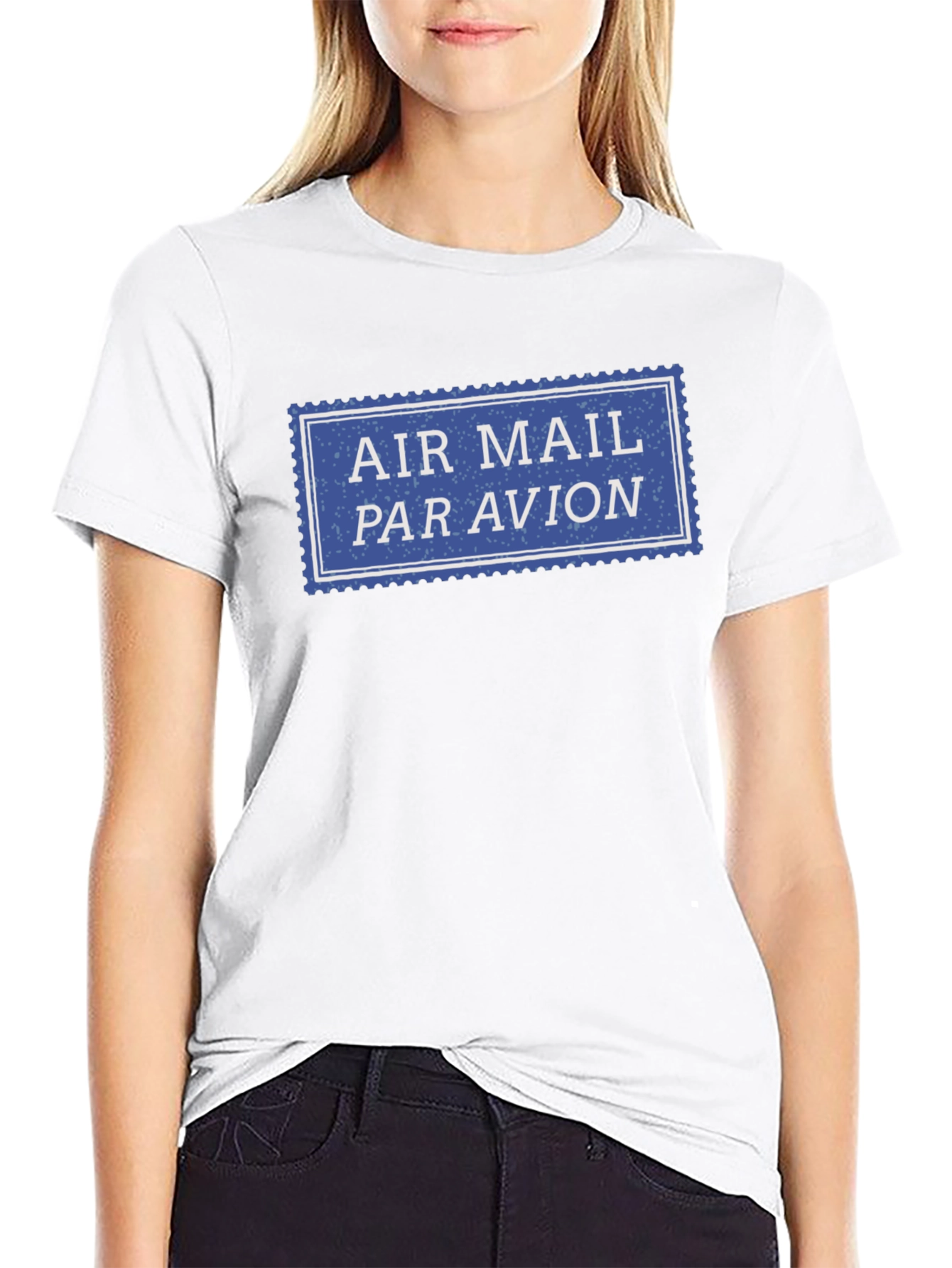 Air Mail Par Avion Stamp T-Shirt - Classic Style