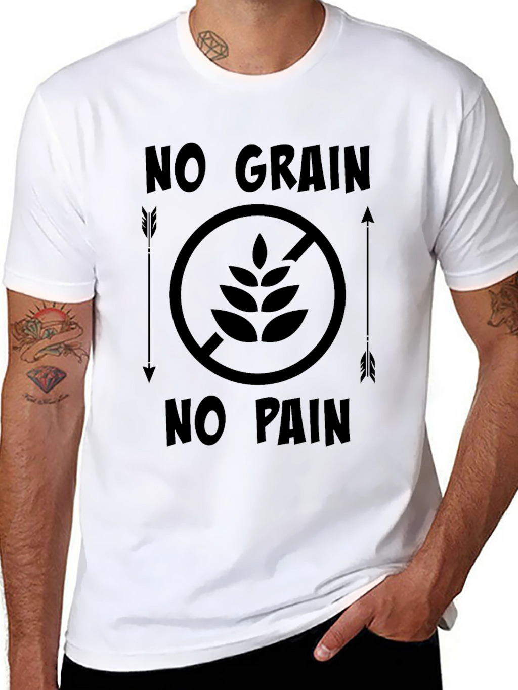 No Grain No Pain Graphic T-Shirt