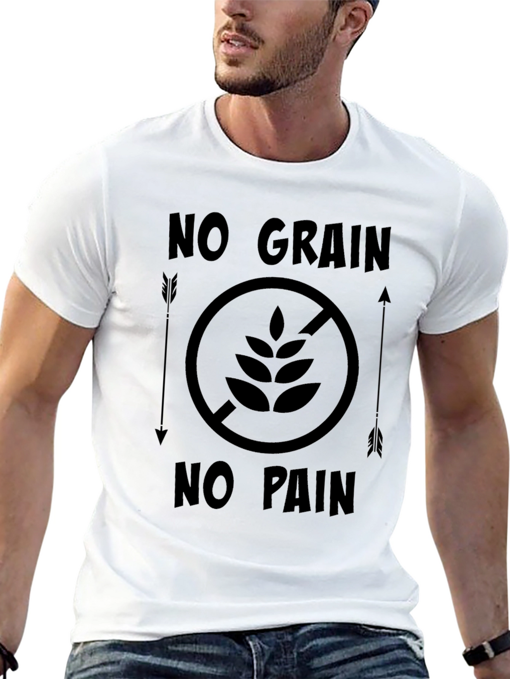 No Grain No Pain Graphic T-Shirt