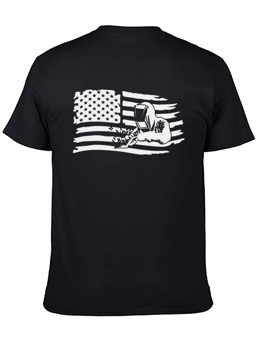 Welder American Flag Graphic T-Shirt