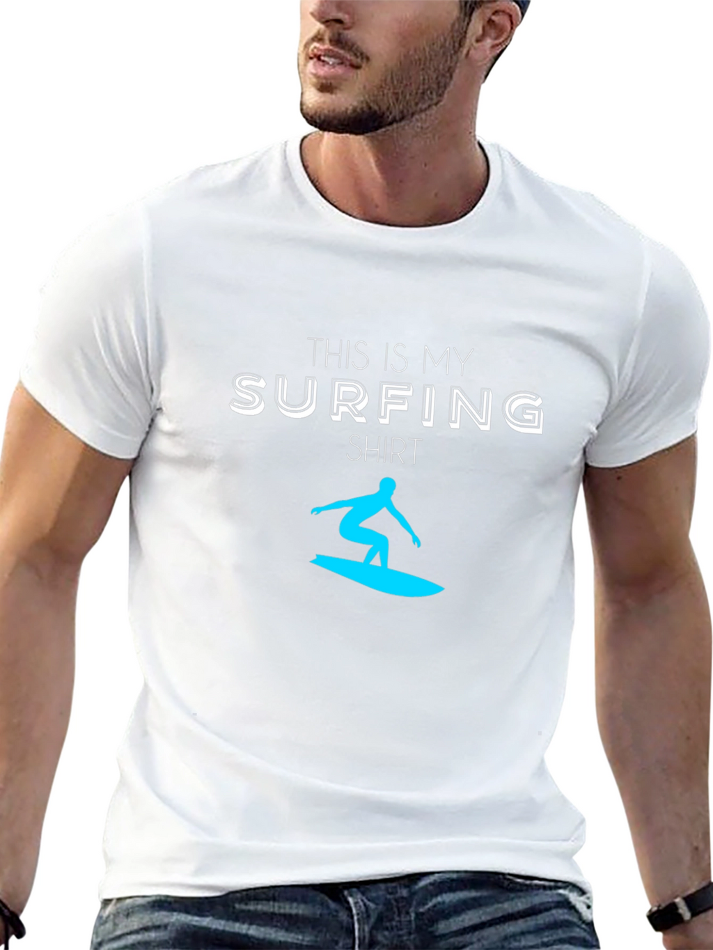 Surfing Shirt - Mens Black Tee