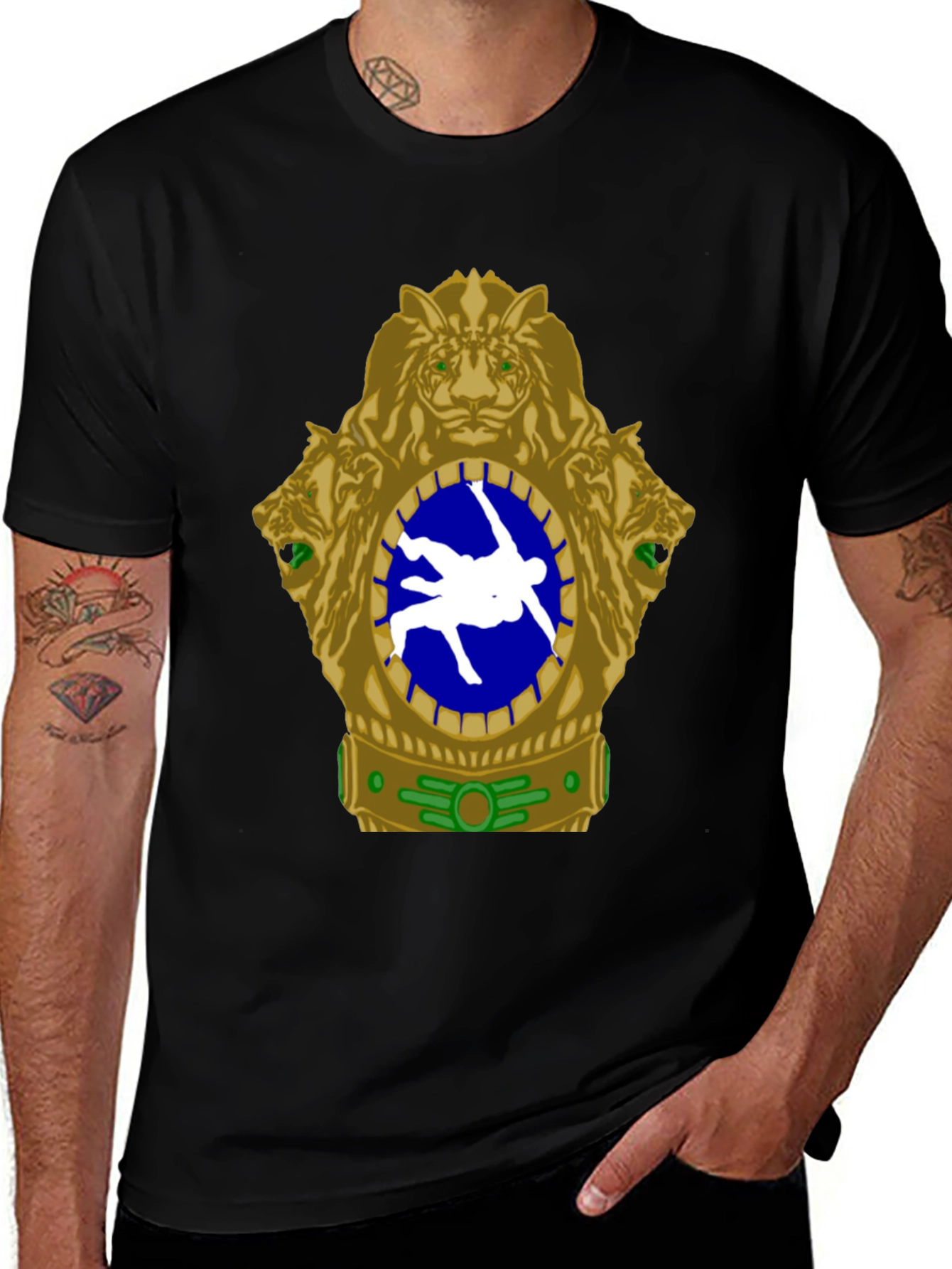 Wrestling Tiger Emblem T-Shirt