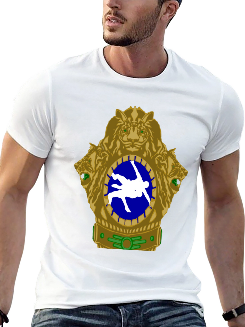Wrestling Tiger Emblem T-Shirt