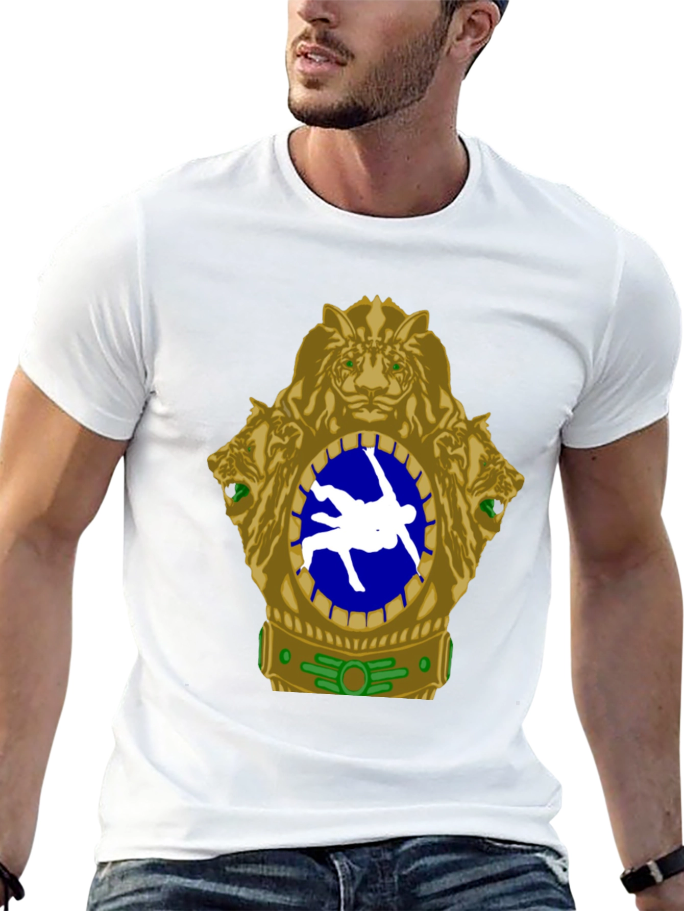Wrestling Tiger Emblem T-Shirt