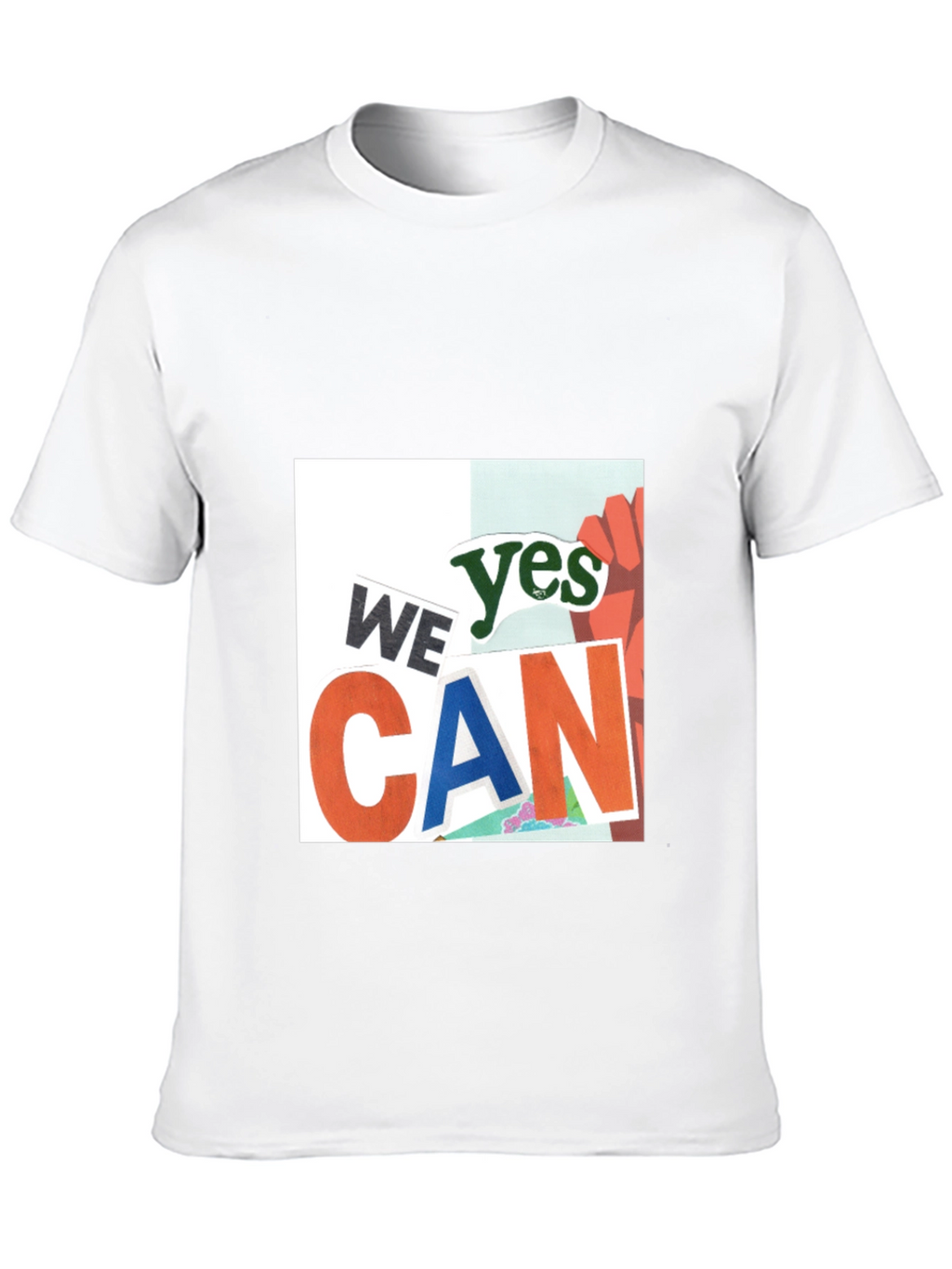 We Yes Can Graphic Print Black T-Shirt