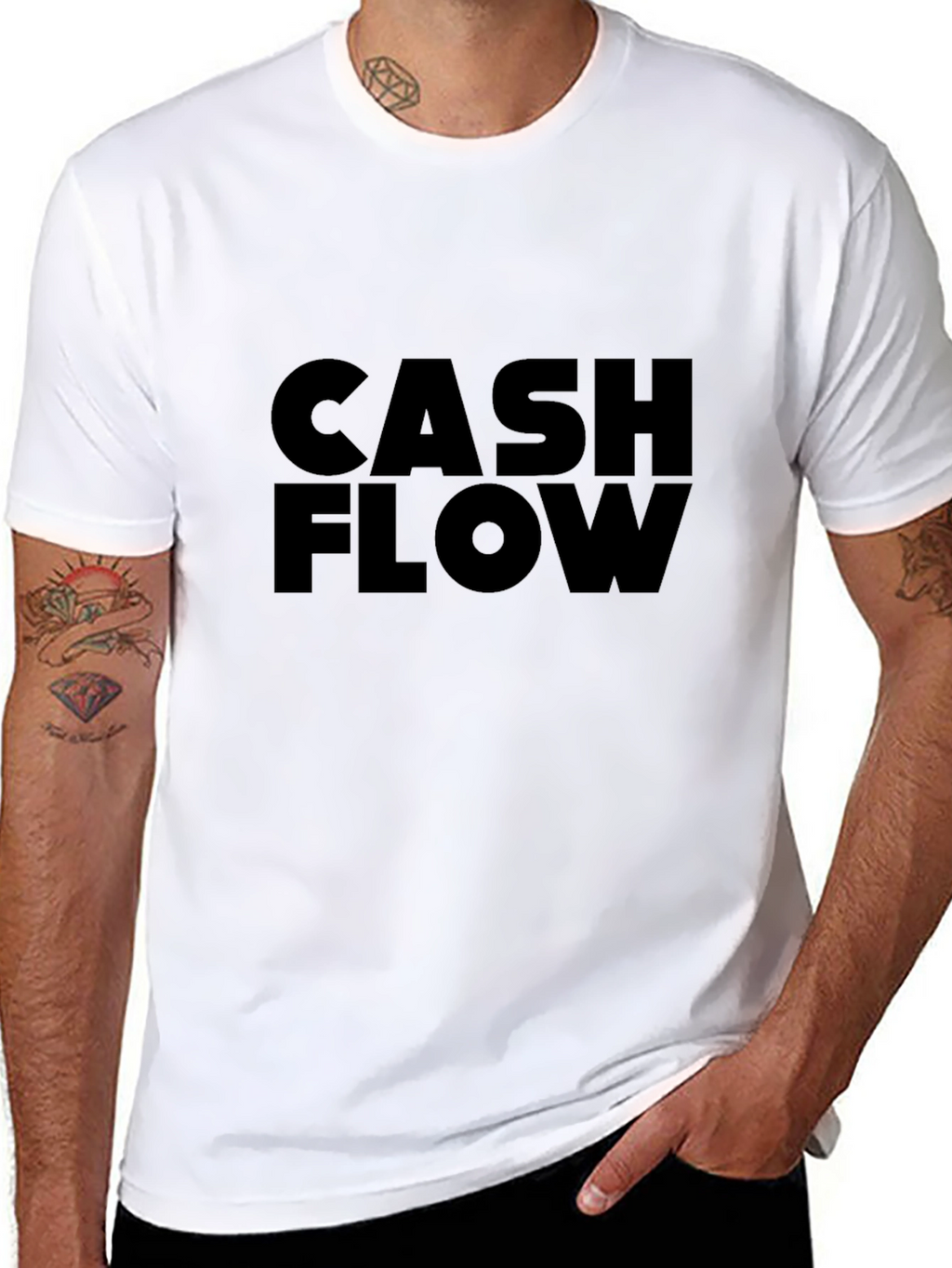 Cash Flow Black Tee - Statement Style