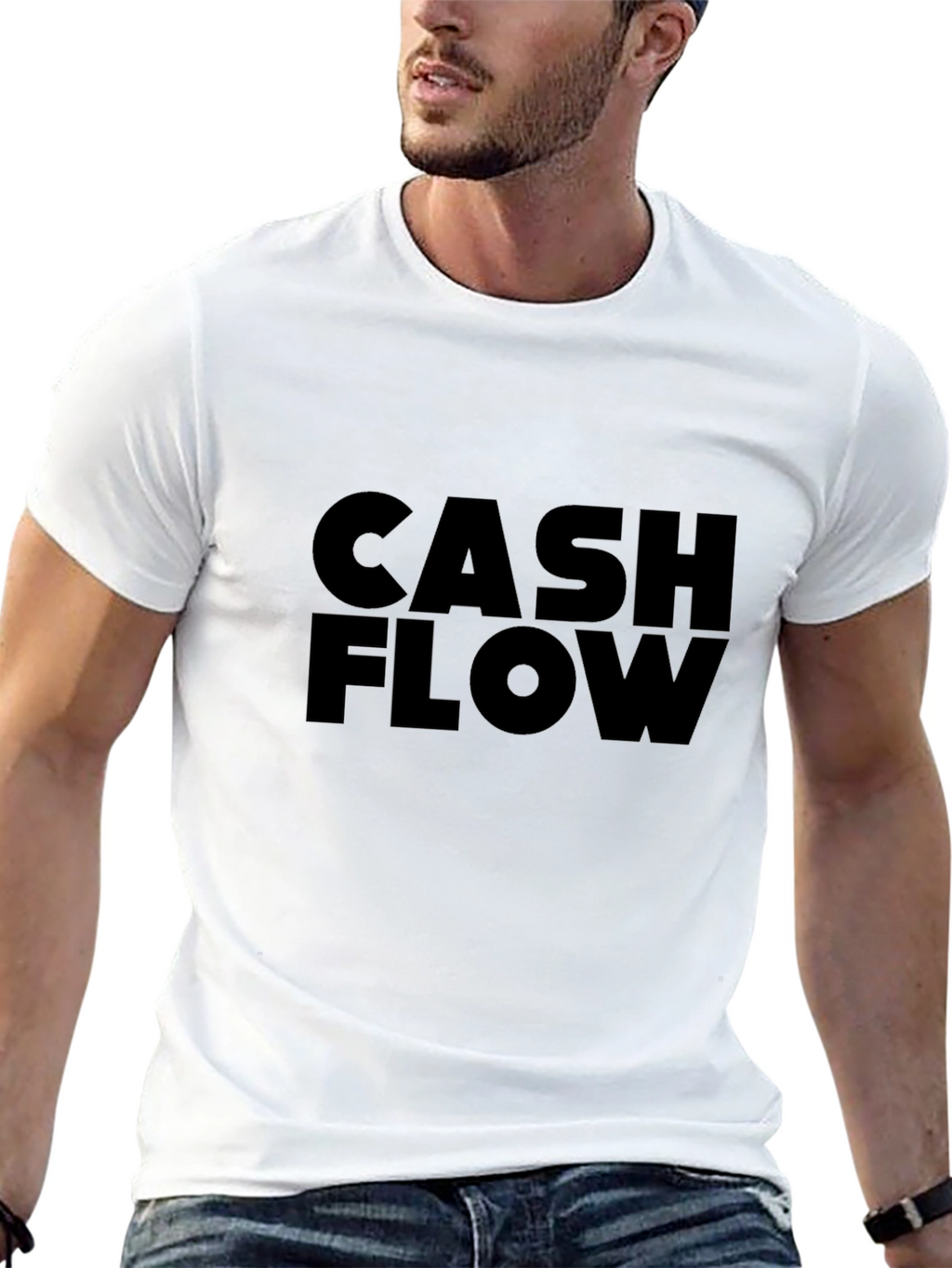 Cash Flow Black Tee - Statement Style