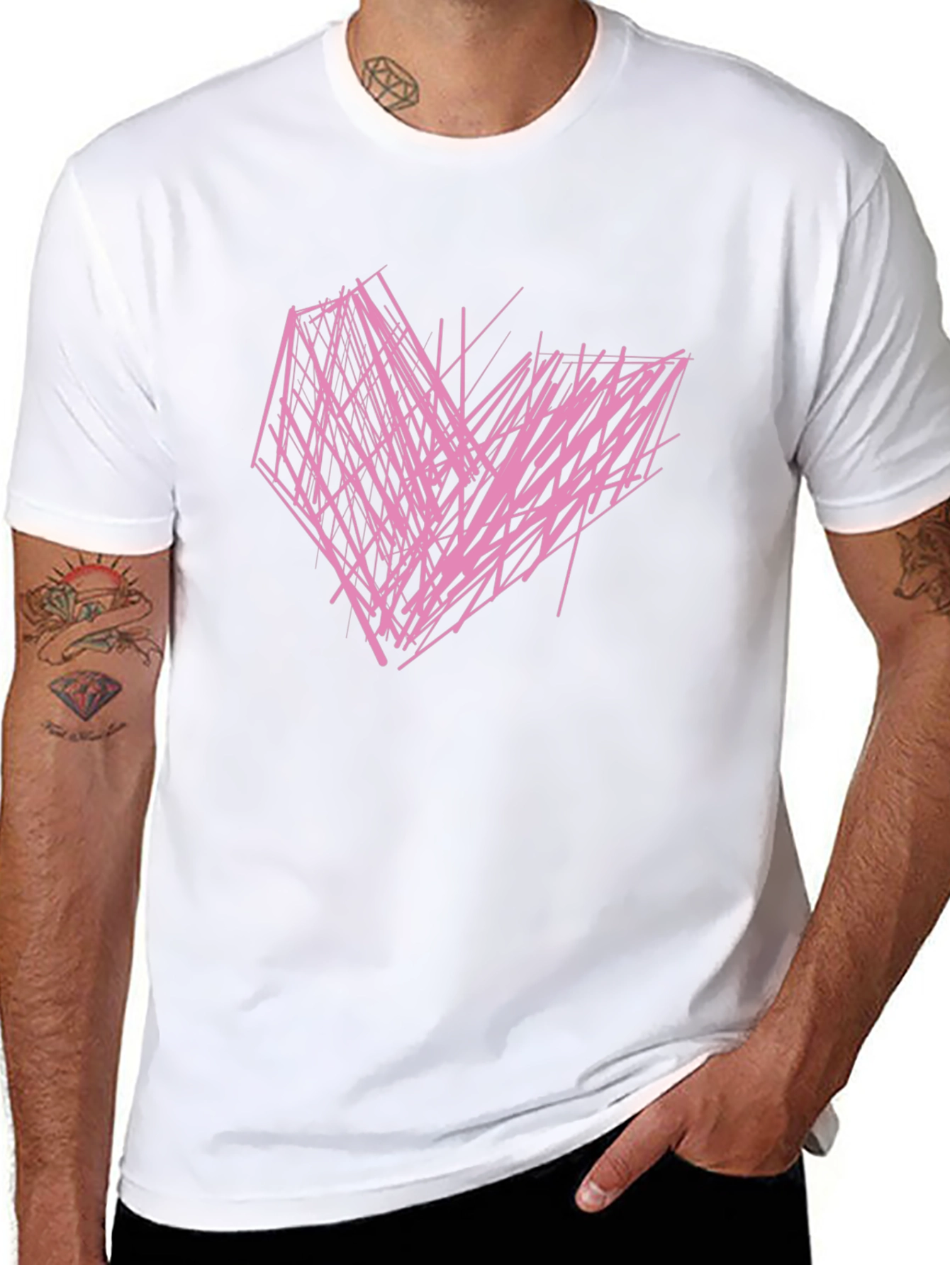 Abstract Heart Tee - Modern Graphic T-Shirt