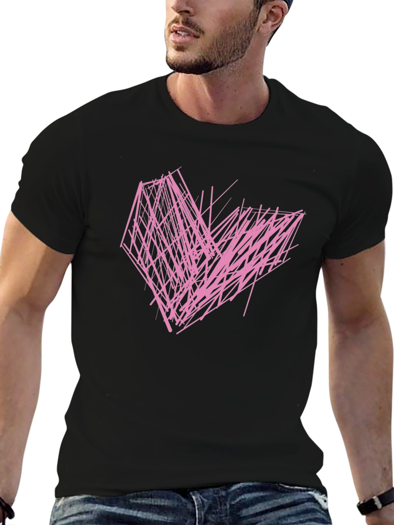 Abstract Heart Tee - Modern Graphic T-Shirt