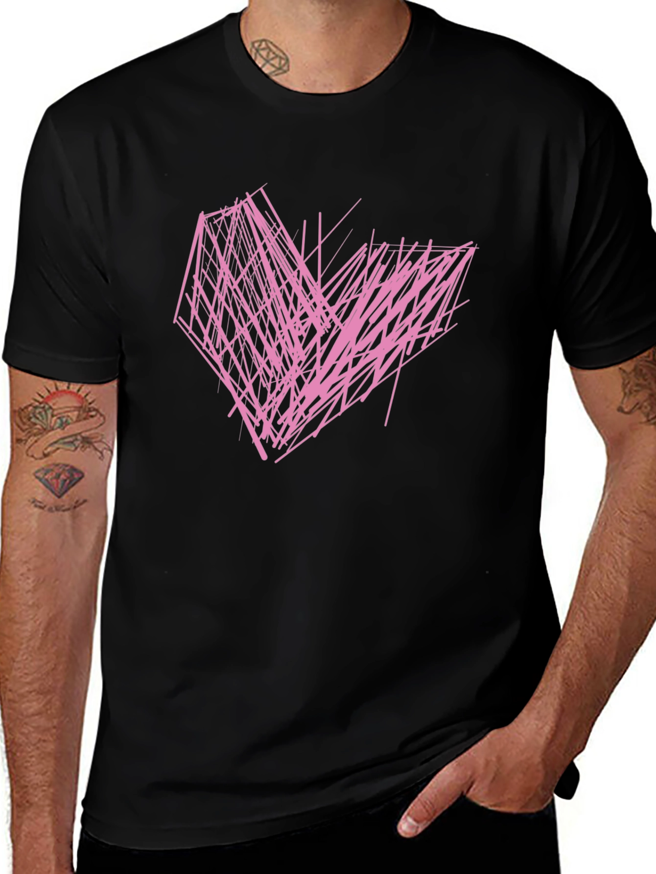 Abstract Heart Tee - Modern Graphic T-Shirt