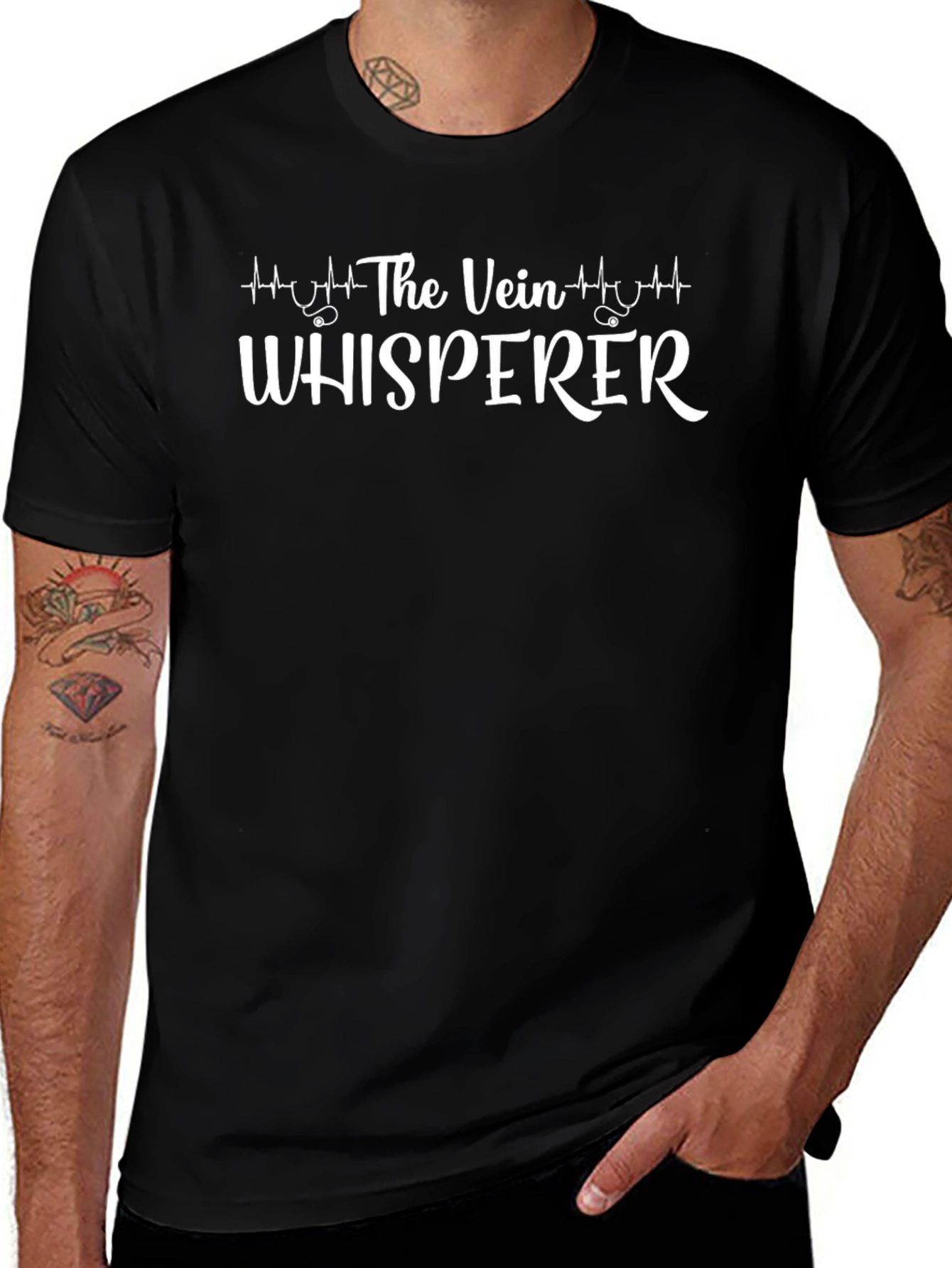The Vein Whisperer Black T-Shirt