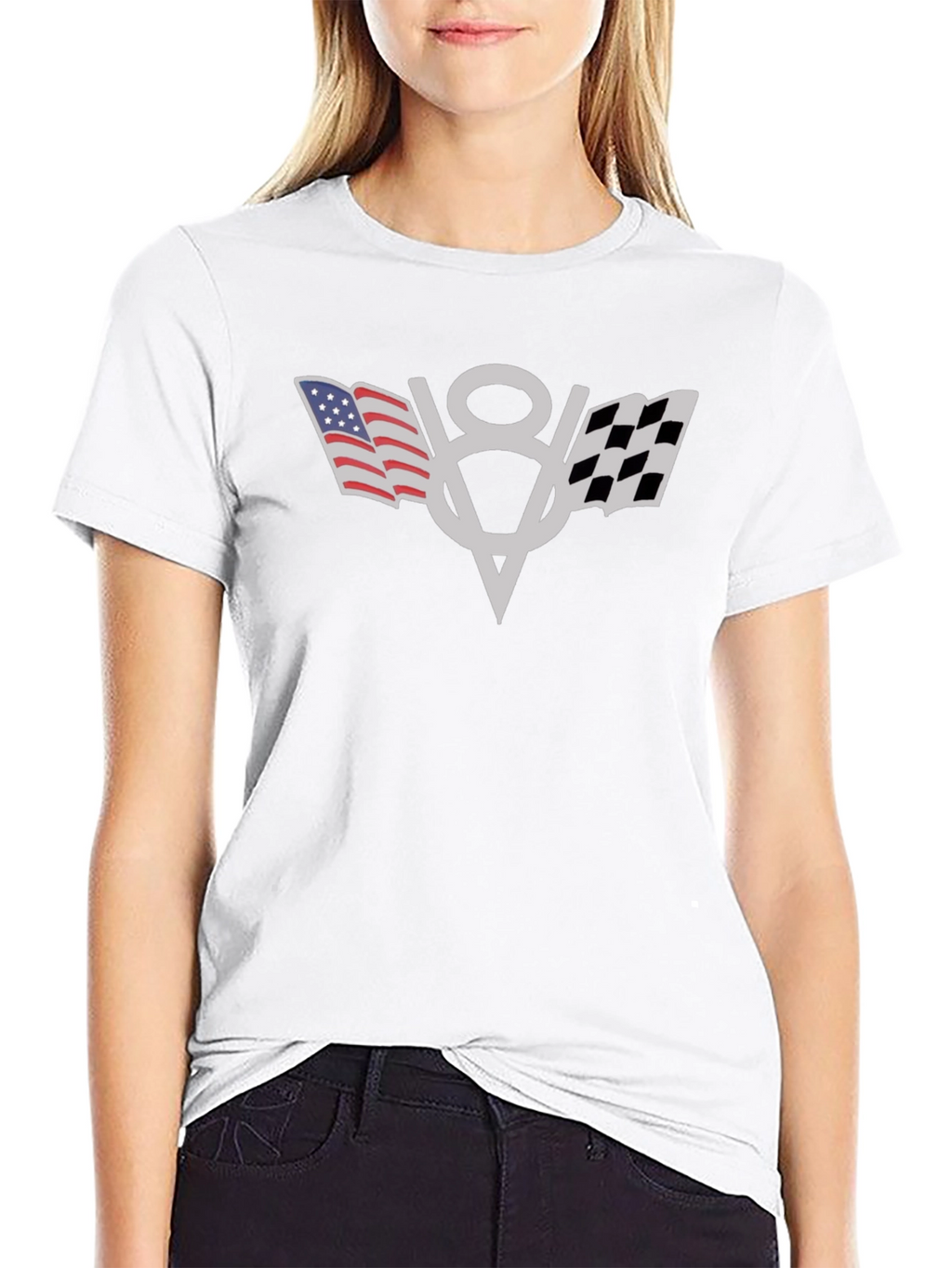 American Flag V8 Engine T-Shirt