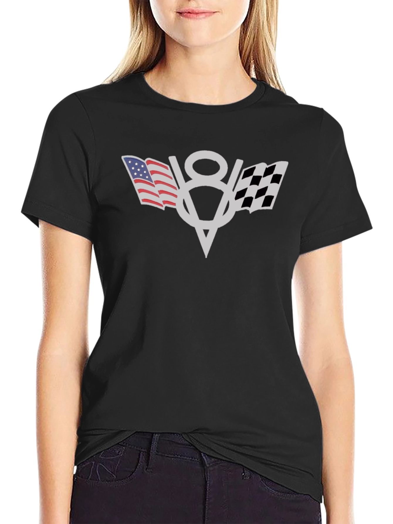 American Flag V8 Engine T-Shirt