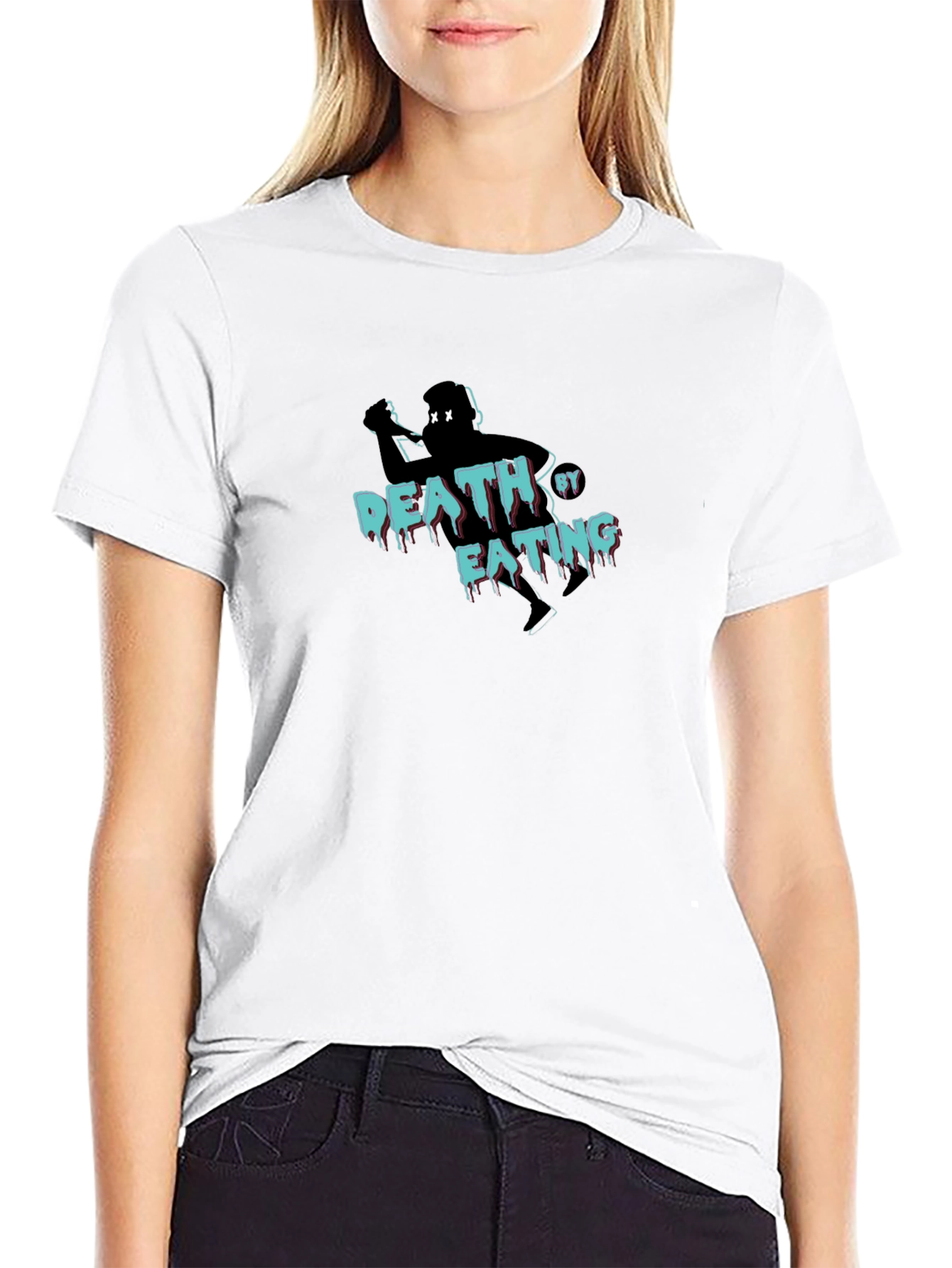 Death By Eating T-Shirt - Funny Graphic Tee