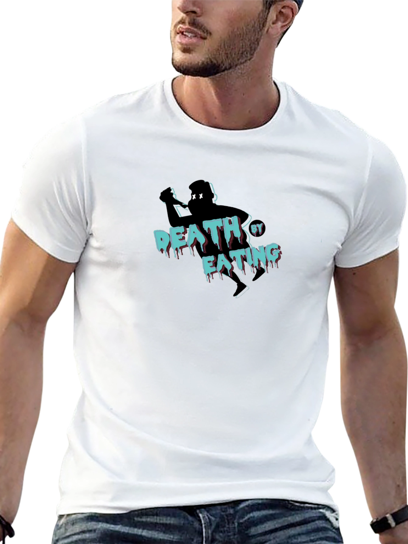 Death By Eating T-Shirt - Funny Graphic Tee