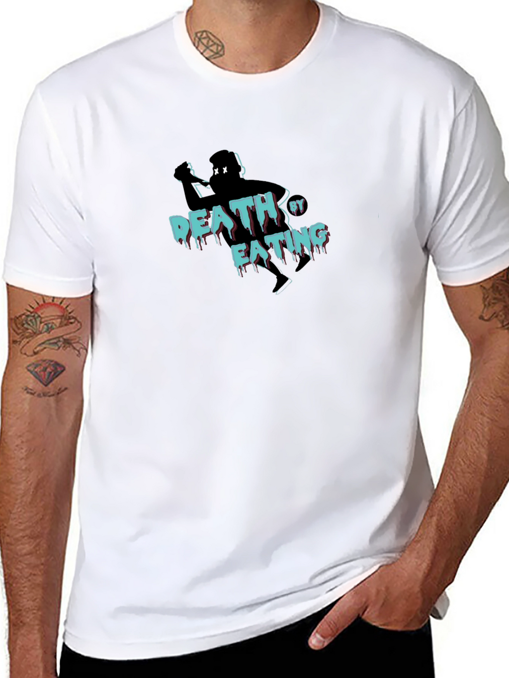 Death By Eating T-Shirt - Funny Graphic Tee