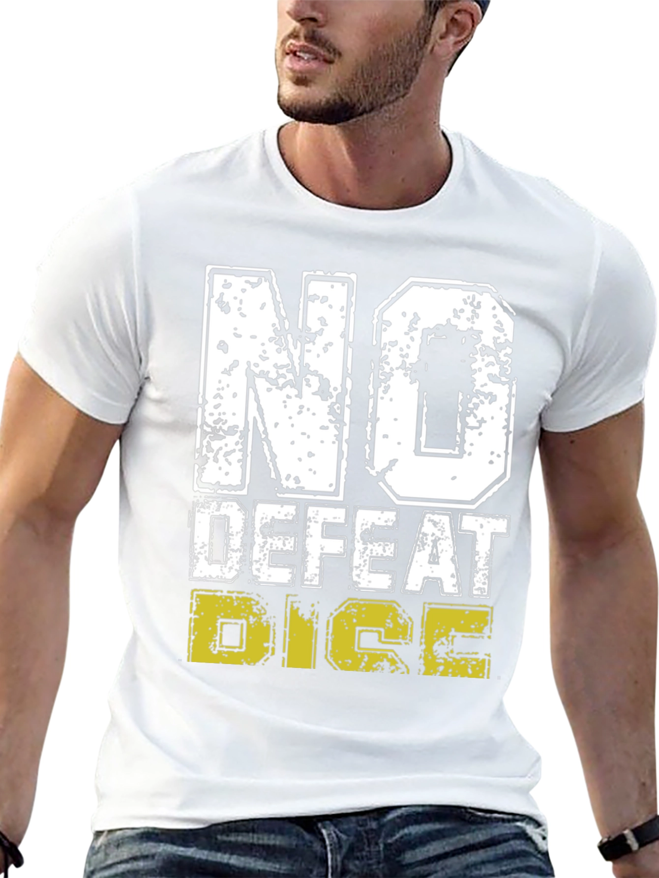 No Defeat Dice Graphic Tee - Black