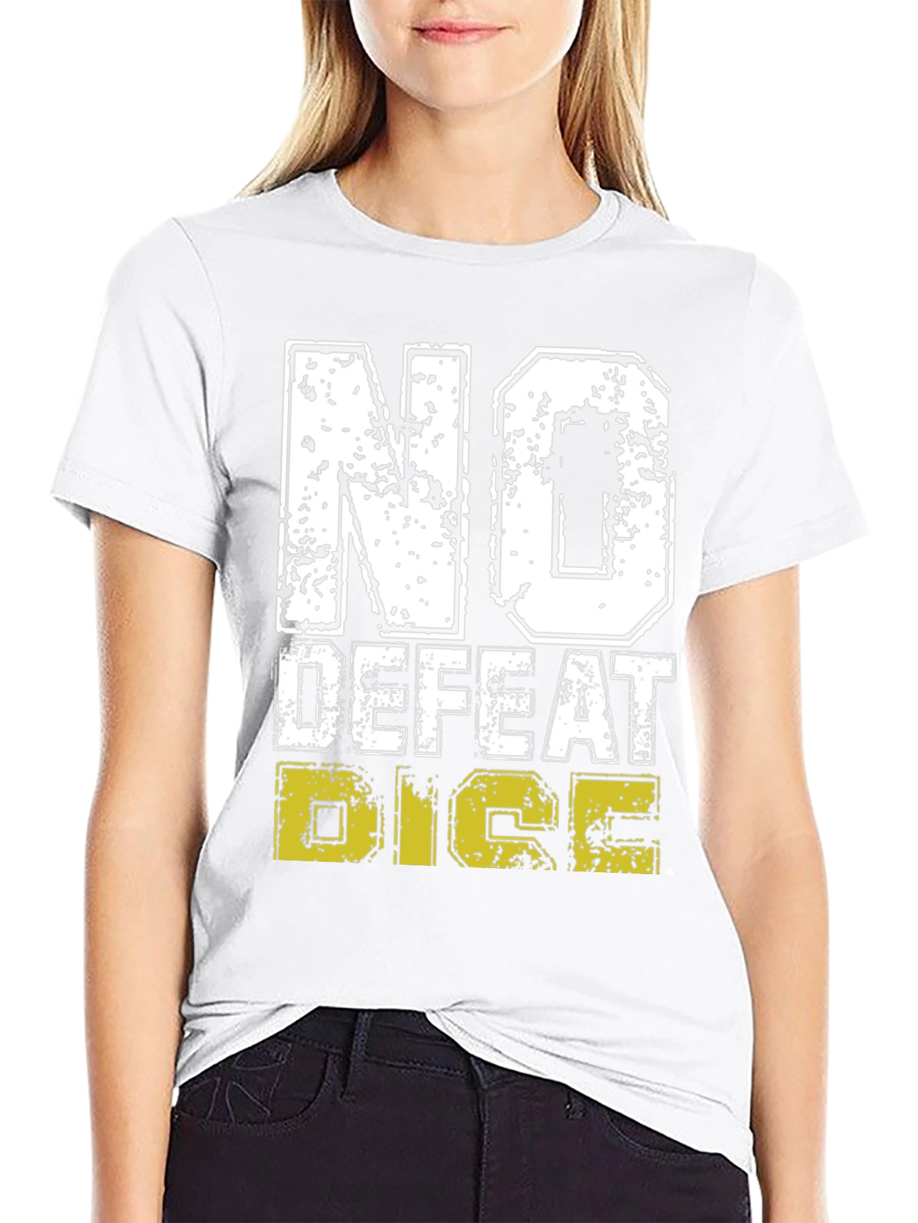 No Defeat Dice Graphic Tee - Black