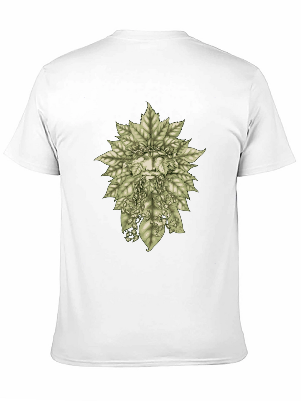 Green Man Leaf T-Shirt - Nature Inspired Graphic Tee