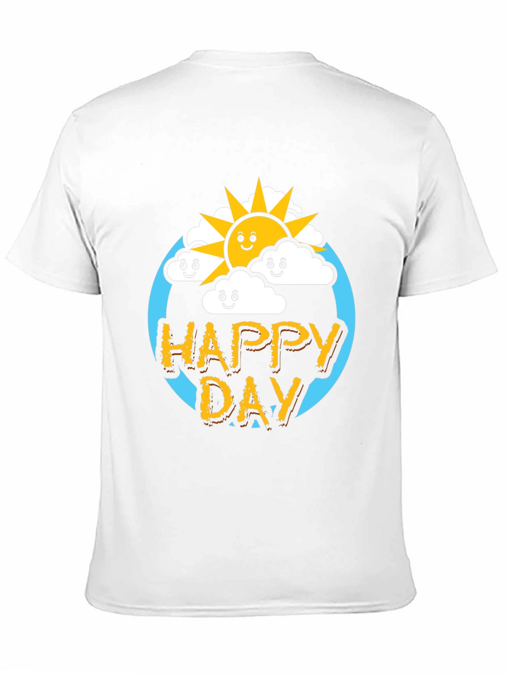 Happy Day Graphic Tee - Black Cotton T-Shirt