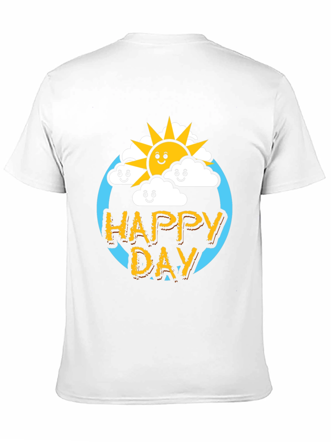 Happy Day Graphic Tee - Black Cotton T-Shirt