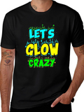 Lets Glow Crazy Black Graphic Tee