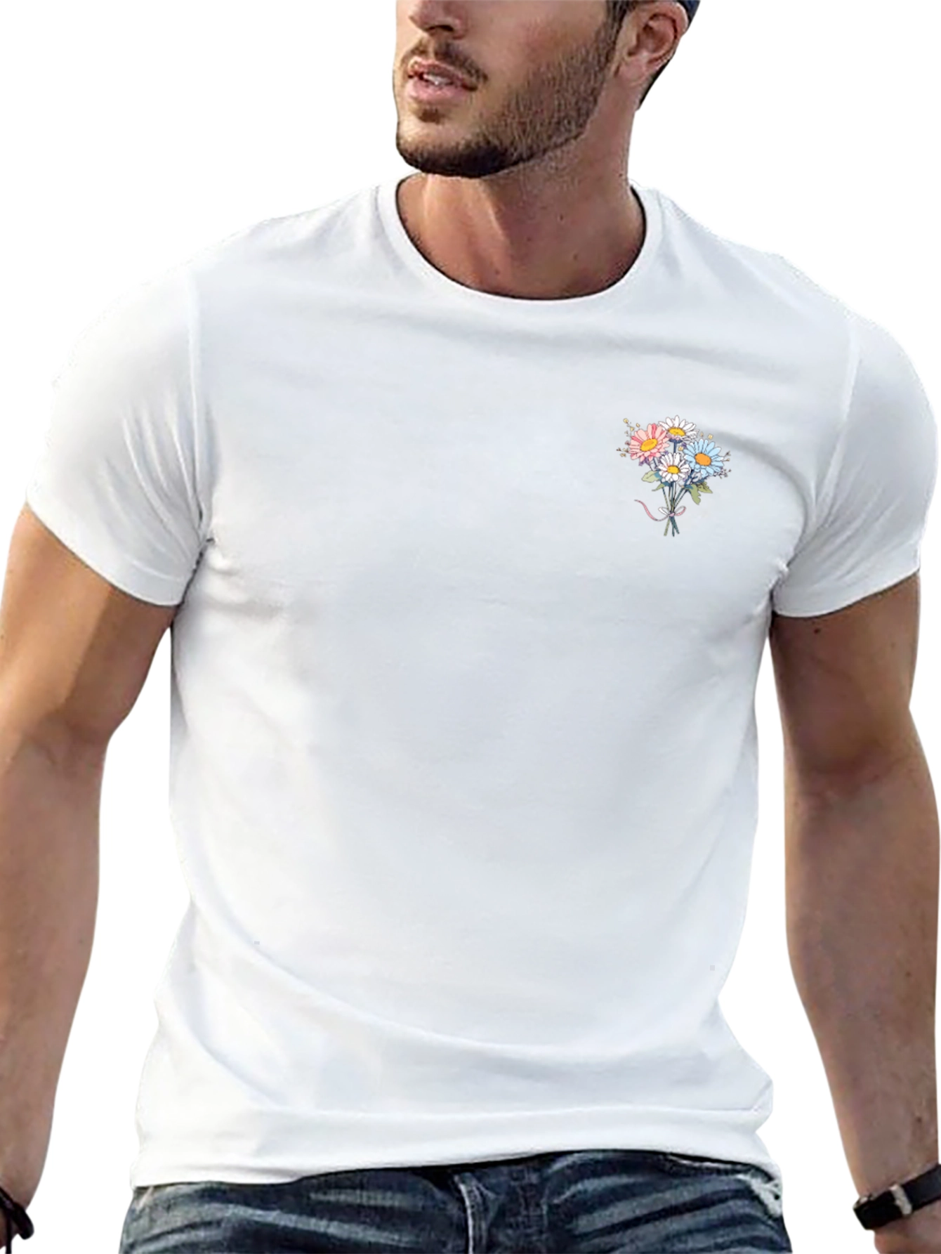 Floral Bouquet Graphic Tee - Soft Cotton