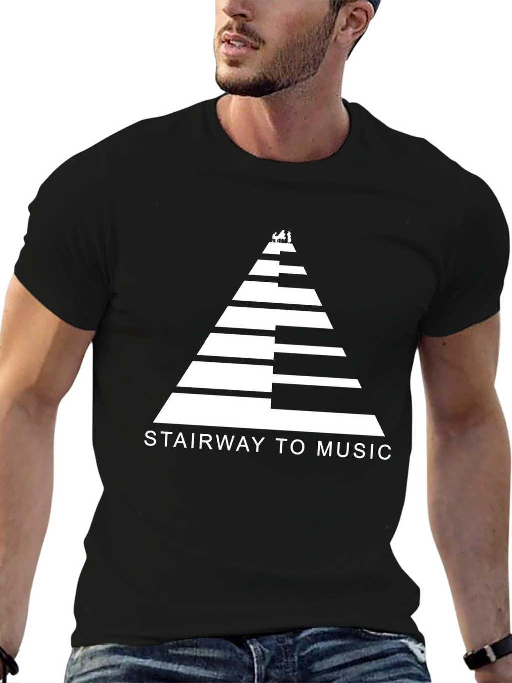 Stairway to Music Graphic Tee - Unisex