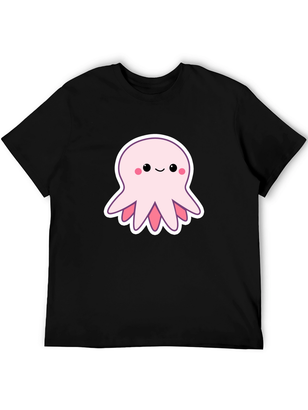 Cute Octopus Graphic Tee - Stylish Black T-Shirt