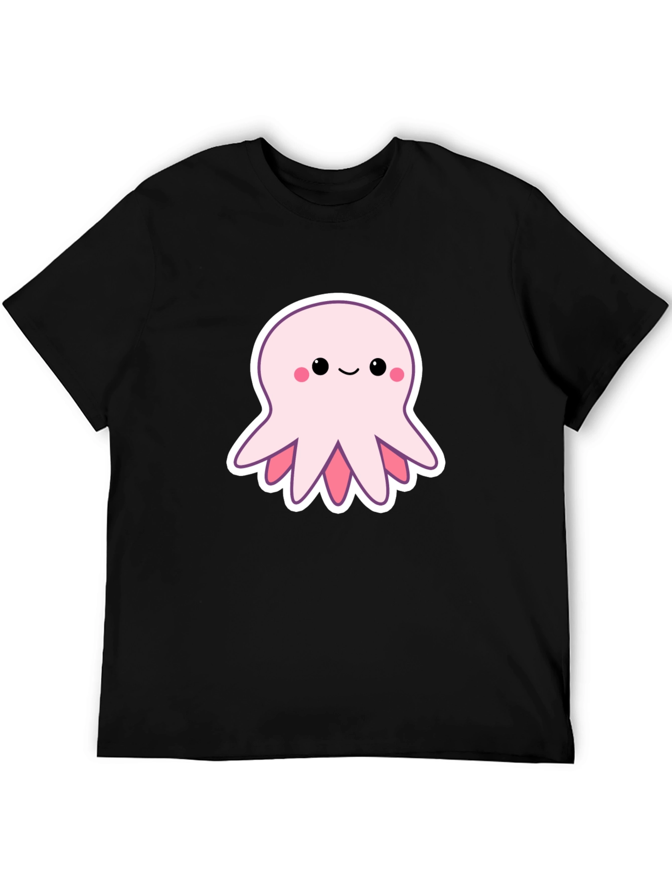 Cute Octopus Graphic Tee - Stylish Black T-Shirt
