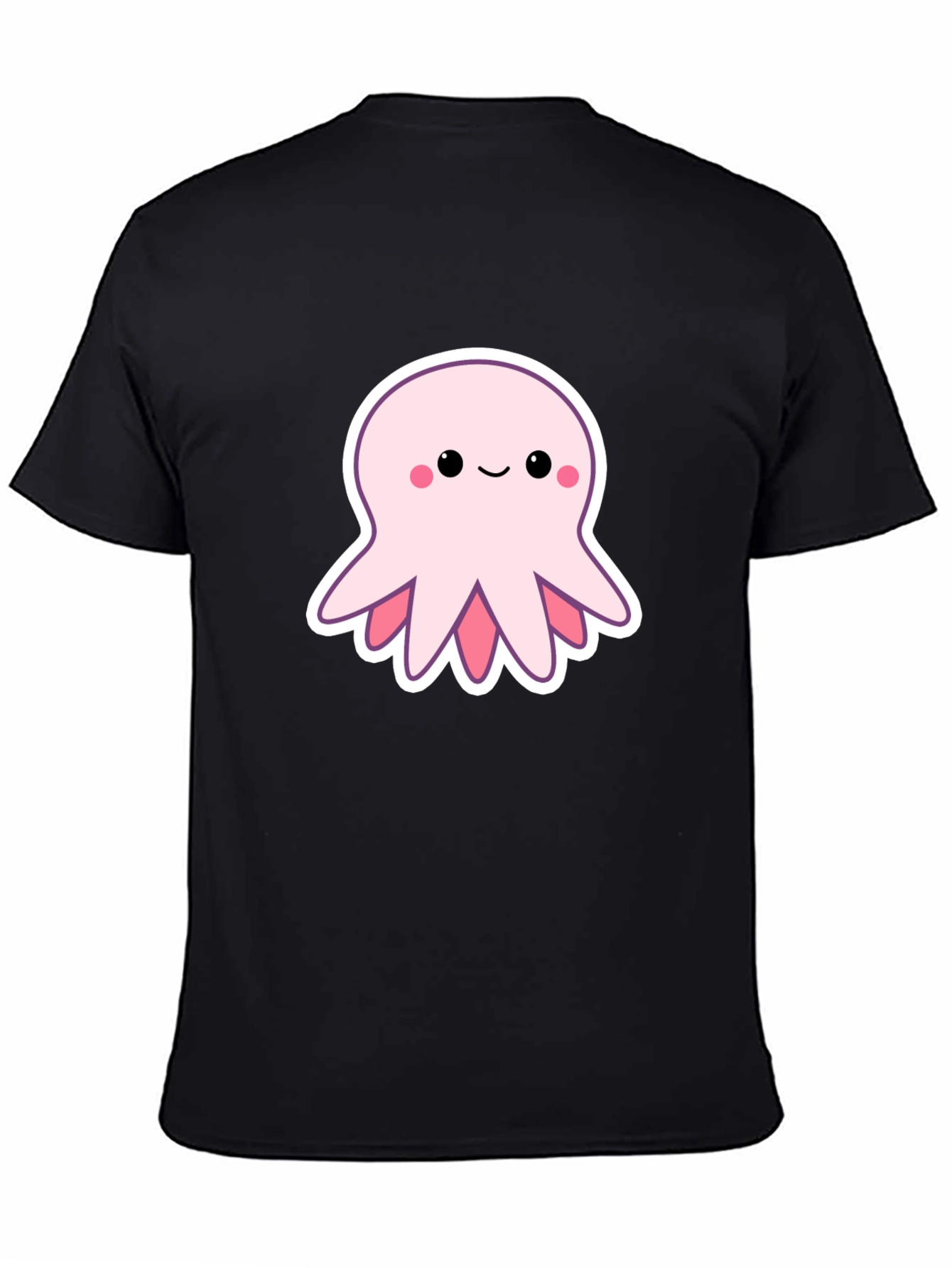 Cute Octopus Graphic Tee - Stylish Black T-Shirt