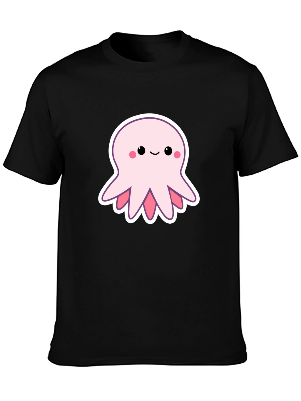 Cute Octopus Graphic Tee - Stylish Black T-Shirt