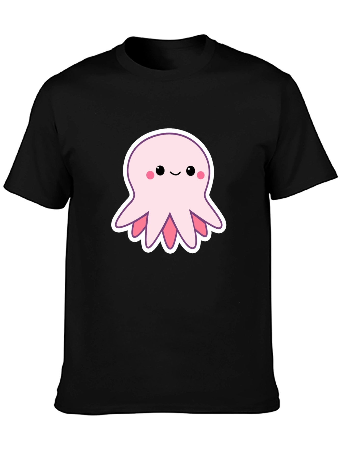 Cute Octopus Graphic Tee - Stylish Black T-Shirt