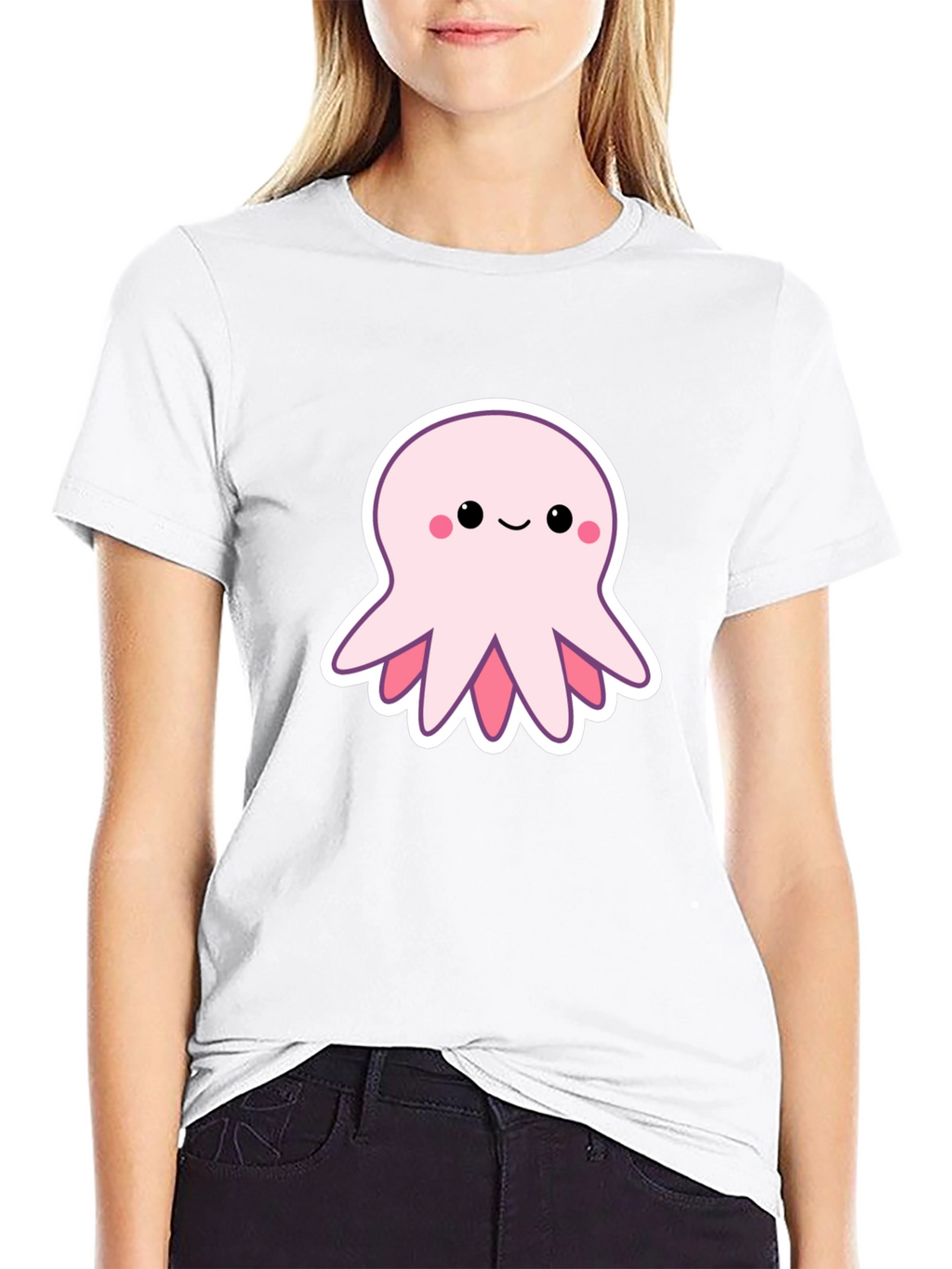 Cute Octopus Graphic Tee - Stylish Black T-Shirt