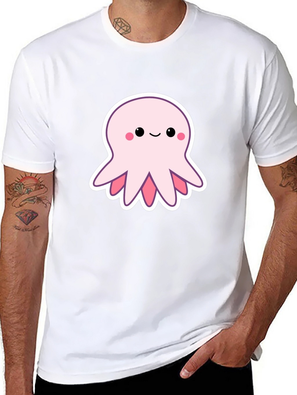 Cute Octopus Graphic Tee - Stylish Black T-Shirt
