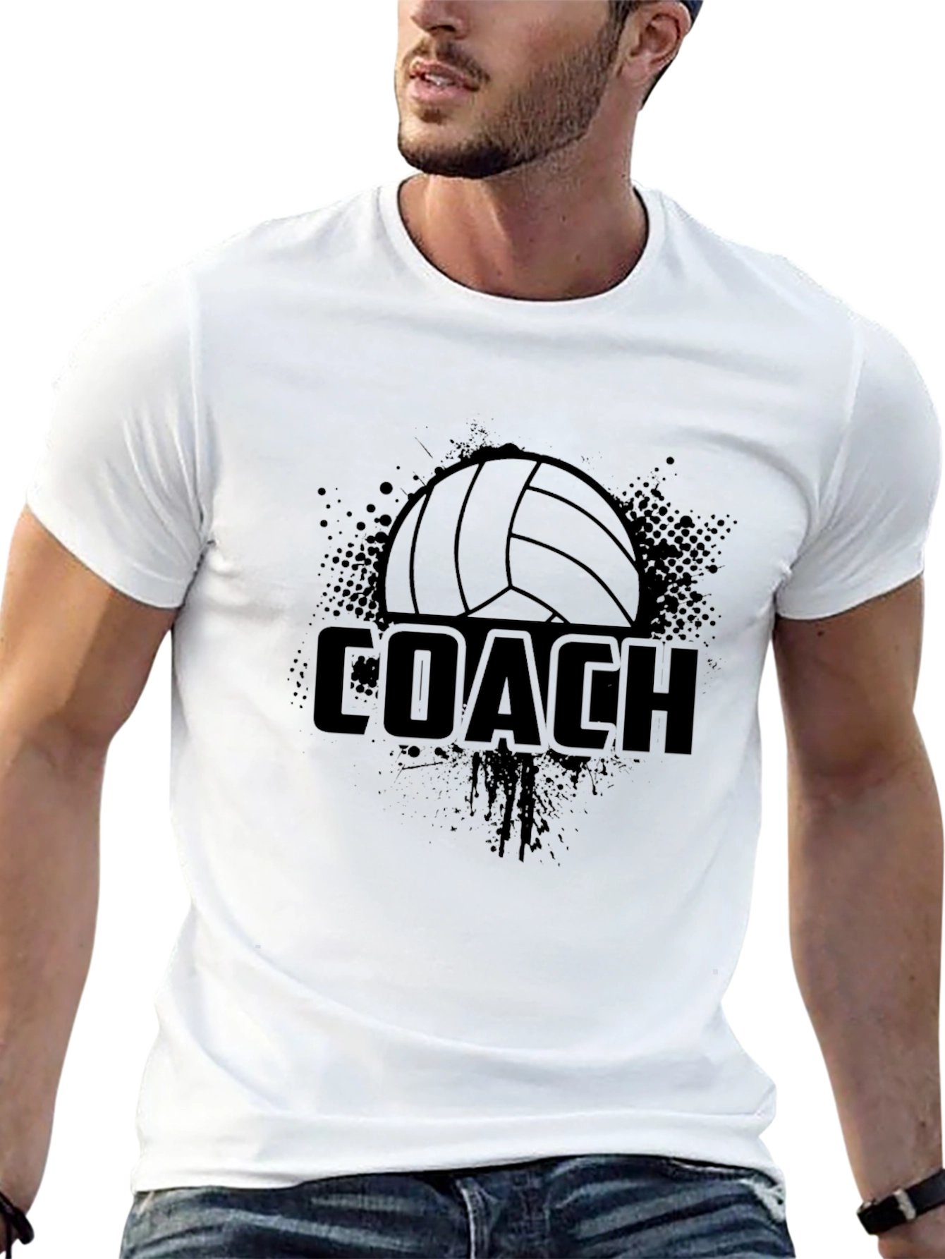 Volleyball Coach Graphic Tee - Black T-Shirt