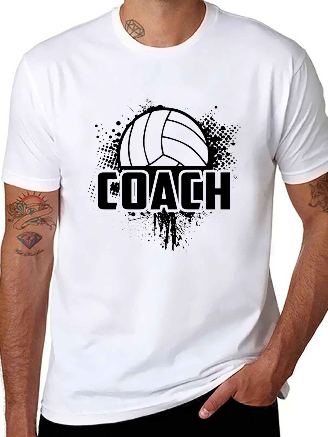 Volleyball Coach Graphic Tee - Black T-Shirt