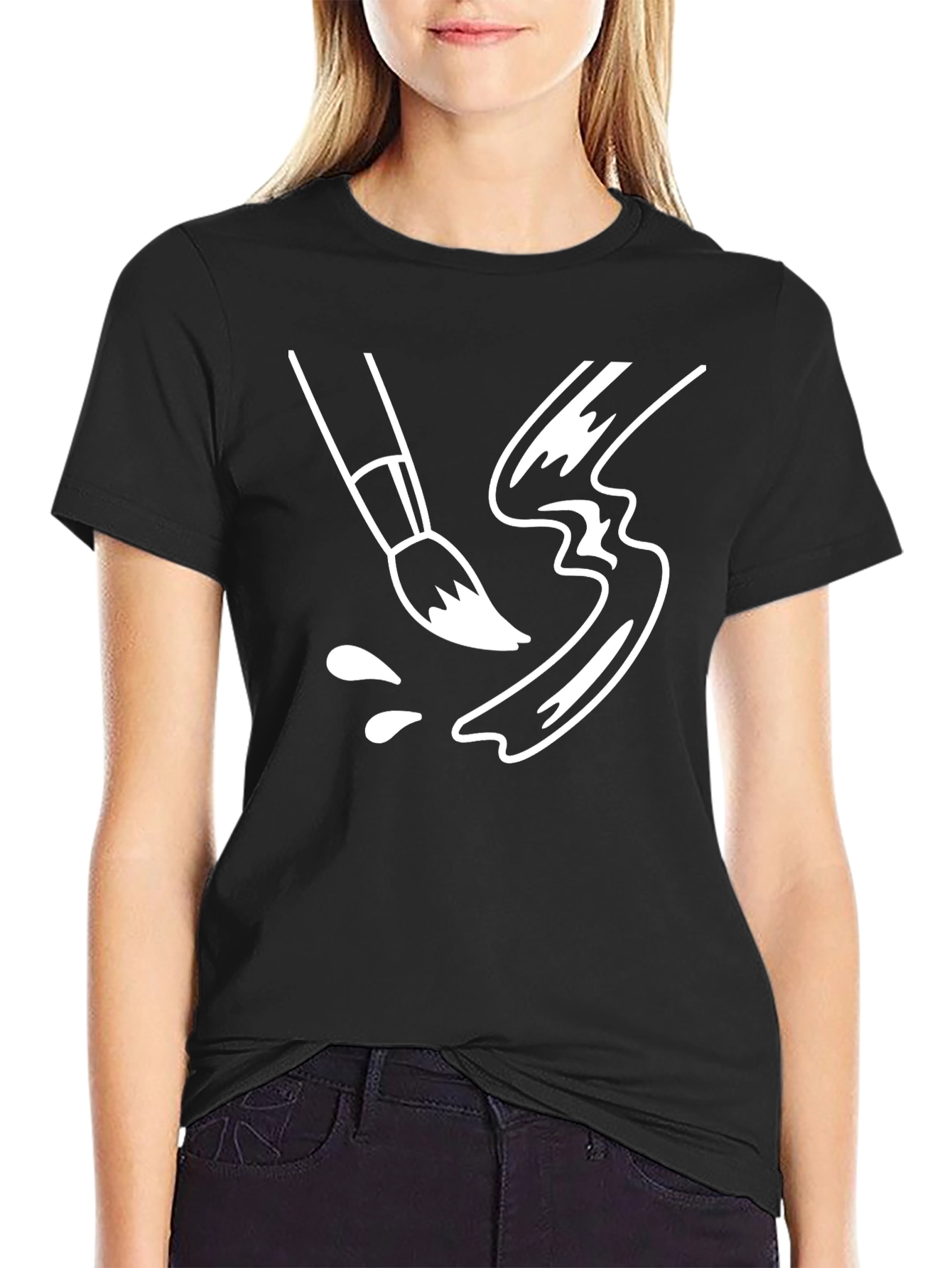 Artists Brush Stroke Tee - Creative Expression